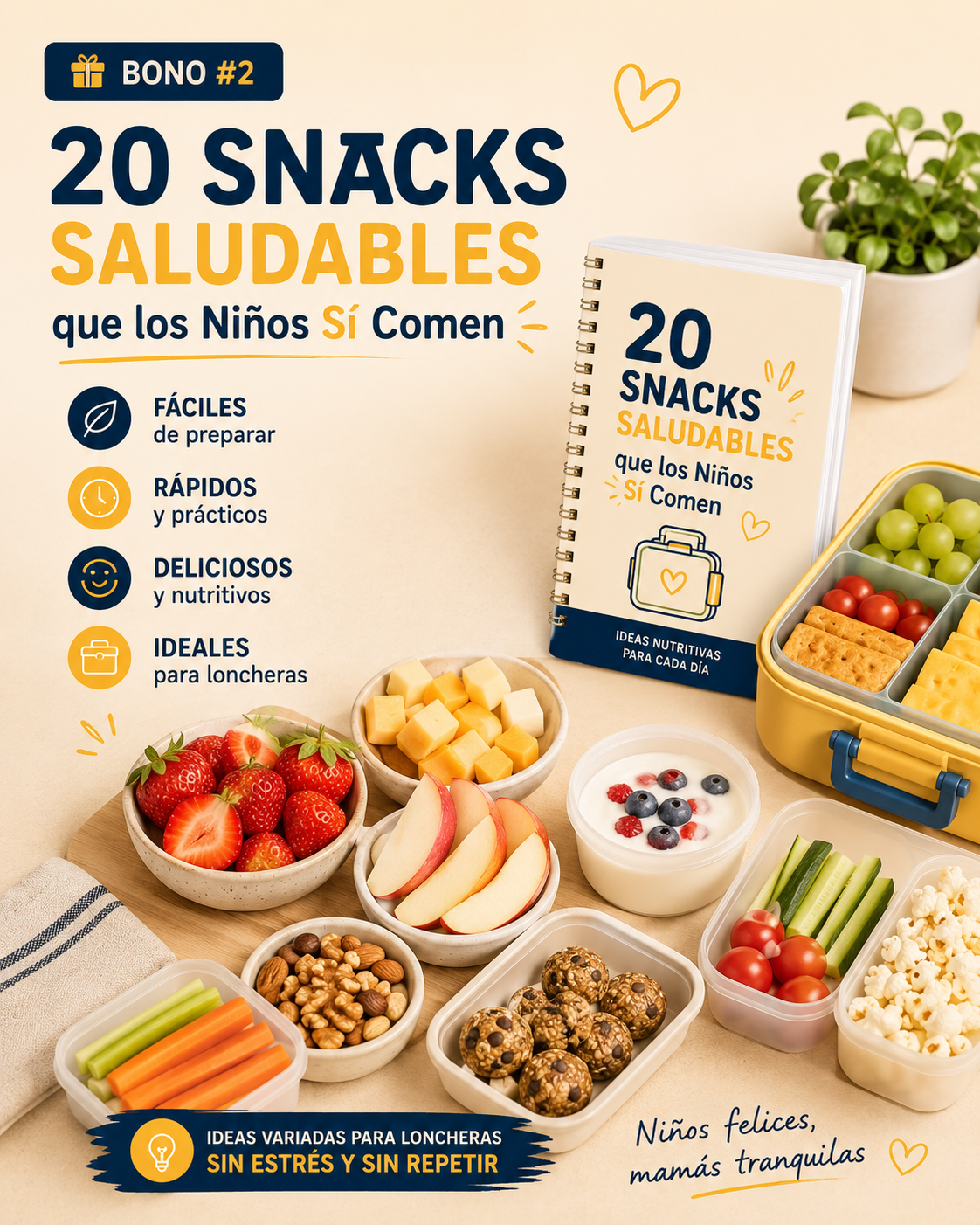 Bono 2: 20 snacks saludables que los niños sí comen